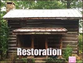 Historic Log Cabin Restoration  Efland, North Carolina