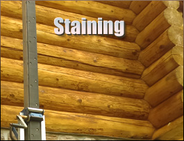  Efland, North Carolina Log Home Staining